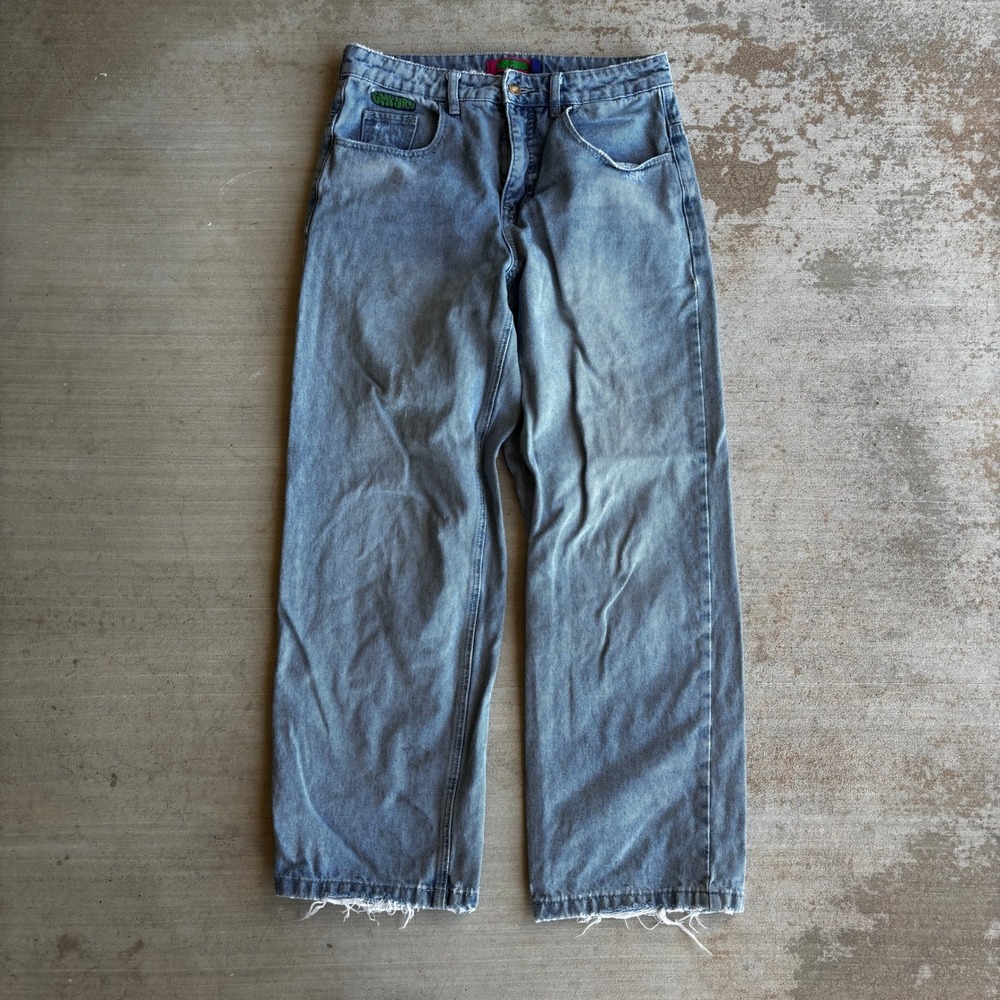 Y2K Empyre Jeans Womens 6 Light Blue Denim Baggy Distressed Grunge Skater